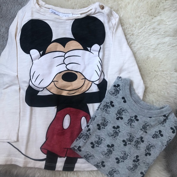 Zara Other - Zara Disney Mickey Mouse Long Sleeve Tees